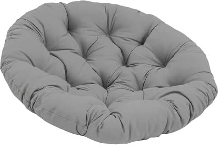 Milageto Cuscino per Sedia Papasan Cuscino per Sedia a Uovo Cuscino per Sedia a Cestino sospeso Cuscino per Sedia Multifunzionale Lavabile Rotondo da 15,7, Grigio