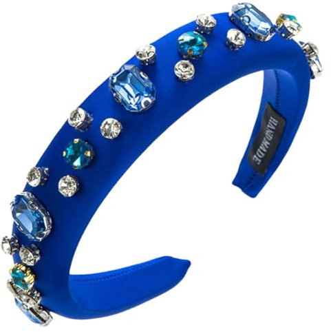 scicent Haarband Damen Strass Stirnbänder Glitzer Haarreif Elastisch Haarbänder Gepolstert Stirnband Kristall Haarschmuck für Hochzeit Bräute Abschlussball Party Frauen und Mädchen - 27616