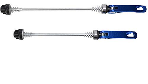 SUNFECILI 2 Pcs Quick Release Skewer Bike Front Rear Skewer Set, Mountain Bike Quick Release Skewer, Aluminium Bike Skewers, Quick Release Bicycle Skewer For Trek Road Bike, Mountain Bike(Blue)