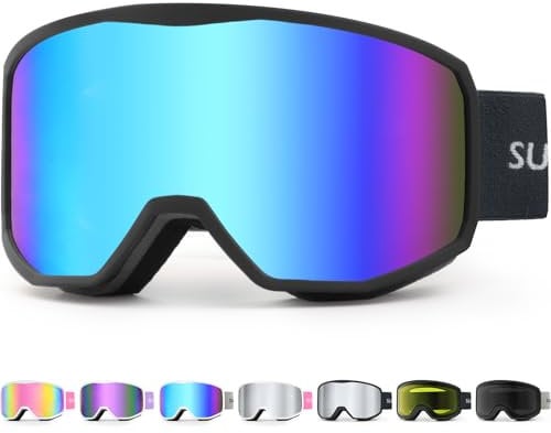 Supertrip Ski Goggles for Women Men, Anti-Fog UV Protection Snow Goggles Snowboard Goggles for Adult Youth