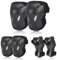 BURSUNLY Knieschoner Kinder Schoner Inliner Kinder, Verstellbare Kinder Protektoren Set, Knie und Ellenbogenschützer Handschoner für Kinder, Knieschützer für Inliner Fahrrad Skates Scooter Rollschuhe