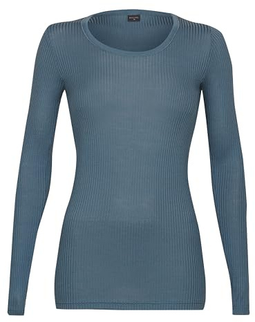 Dilling Langarmshirt aus 100% natürlicher Merinowolle für Damen - Strandroggen 38