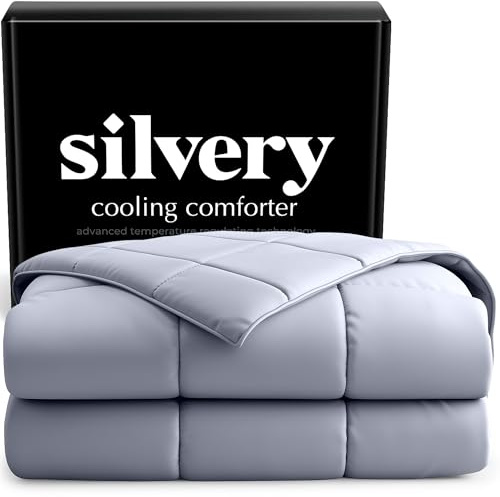 Silvery® Silver-Infused Cooling Comforter - Preisgekrönte selbstkühlende Decke für heiße Schläfer mit selbstreinigender Silvery Technology™ für hygienischen, schweißfreien & kühlen Schlaf, Full/Queen
