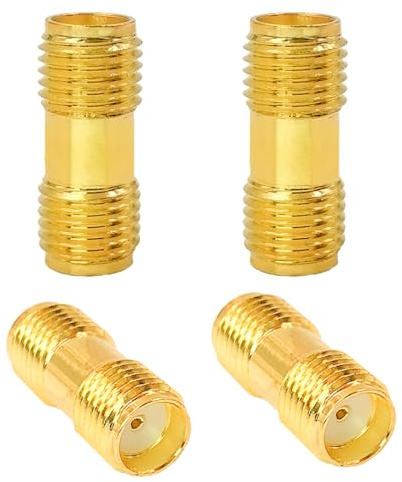 SPTSSWET SMA Buchse auf SMA Buchse RF Koaxial Adapter 4 Stücke | Koaxialer Stecker für Wi-Fi Antenne Radio