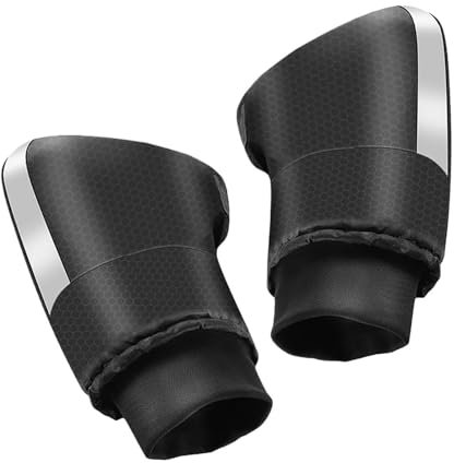 LXCMQL 2 Pièces Gants de Guidon Moto pour Forza 125 Forza 250 Forza 300, Manchons de Guidon de Moto Imperméables et Coupe-Vent Hiver Protéger Froid Gants Chauds Moto,L Style
