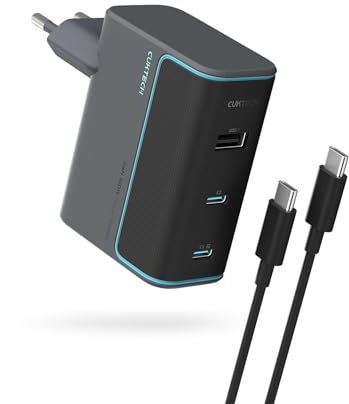 CUKTECH 10 Cargador USB C 100W, 3 Puertos GAN III y PD3.0 Cargador iPhone Carga Rapida, Cargador Múltiple Compacto para MacBook Air/Pro, iPad Pro, iPhone 16/15/14/13, Samsung S24/S23, Xiaomi - Negro