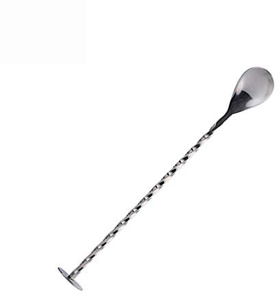Stainless Steel Twisted Mixing stainless steel spoon 28Cm Long Handle Mixing stainless steel spoon Long Cocktail stainless steel spoon Bar stainless steel spoon Sliver Stable