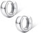 FIOROYAL Creolen Silber 925 - Ohrringe Silber 925 Creolen für Damen Mädchen Hypoallergen Kleine Creolen Goldene Ohrringe Leichte Breite Ohrringe Creolen Gold/Silber 12MM