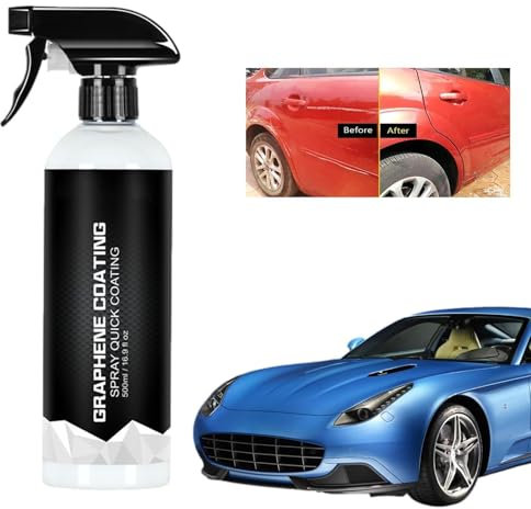 Revestimiento de coche Spray - 303 recubrimiento de pulverización de grafeno, niebla brillante brillante | Agente de recubrimiento de pulverización de cerámica de 500 ml, sellador de automóviles