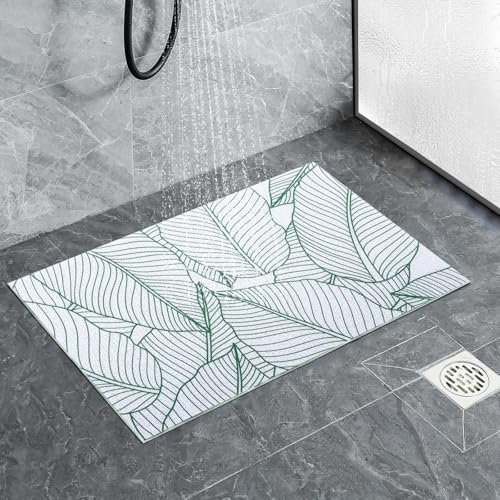 LY4U Tapete de Ducha Tipo Luffa Antideslizante, Antimicrobiano Lavable PVC Colorido para Personas Mayores, Tapete de Baño Antideslizante para áreas Mojadas