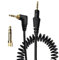 Plyisty Cavo Audio Arrotolato per Pioneer DJ HDJ-CUE1 HDJ-CUE1BT HDJ-X5 HDJ-X7 HDJ-S7 Cuffie, Cavo di Estensione Angolo Retto a 90 Gradi, con Adattatore da 6,35 Mm