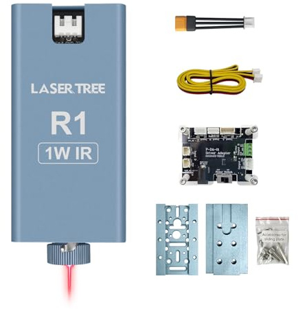 LASER TREE 1064 nm Infrarot-Lasermodul, 1 W (1000 mW) Ausgangsleistung, Lasergravurmodul zum Gravieren auf Metall, Acryl, Kunststoff, ideal für Schmuck, Geschenkherstellung, Klasse 4