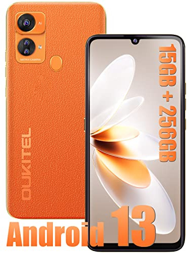 OUKITEL Smartphone Ohne Vertrag C33 Android 13 Handy Günstig, 256GB Smartphone (2TB Erweiterbar) 4G Handy 6.8 Zoll Großes Display, 50MP Kamera Face ID/Fingerabdruck/Dreifache SIM/GPS