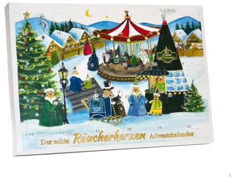 Rudolphs Schatzkiste Räucherkerzen Adventskalender mit 24 Räucherkerzen, Querformat BxHxT 22x31x3,2cm NEU Adventskalender Räucherkerzen Weihnachten Crottendorfer Geschenkset Duftkerzen
