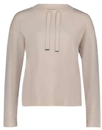 Betty Barclay Damen Feinstrickpullover mit Seitenschlitzen 40, beige