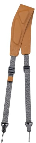 FALCAM Maglink V2 Shoulder Strap Pro, Heavy-Duty Magnetic Quick-Release Camera Strap – Grey Strap with Brown Shoulder Pad