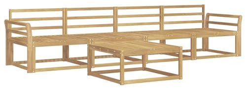 vidaXL Outdoor-Sofagarnitur 5 pcs Weiß 79 x 79 x 37 cm, Outdoor-Sofa-Set, modernes Gartenmöbel, modulare Sitzgruppe für Komfortables Entspannen im Freien