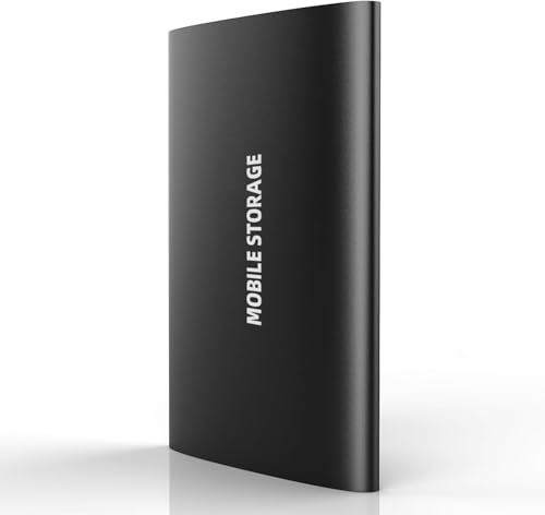 Sperric Disque Dur Externe Portable 2To USB SATA Ultra Fin Tout-Aluminium Stockage pour PC, Mac, Laptop, Ordinateur de Bureau, Ordinateur Portable, Windows 04123(Noir)
