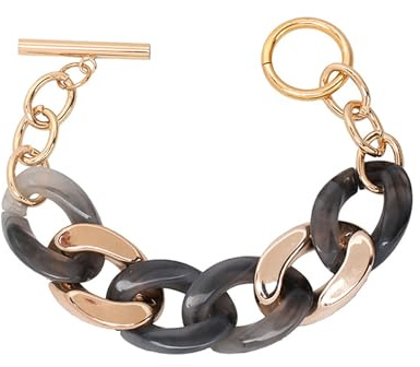 GMBYLBY Damen Kettenarmband aus bonbonfarbenem Kunstharz, modisches Armband, Schmuckzubehör für den täglichen Gebrauch oder für Abendpartys, Alltagsarmband