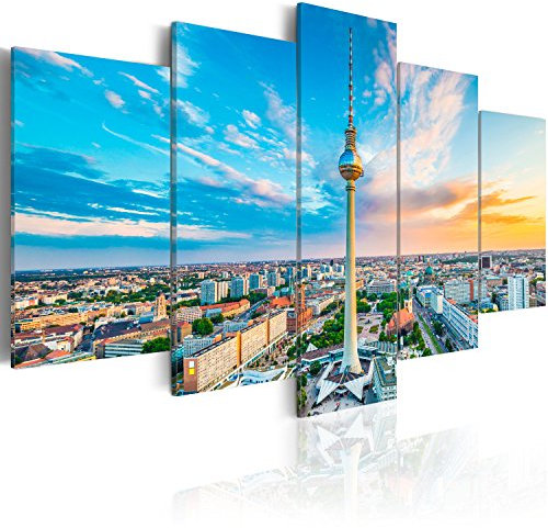 murando - Bilder Berlin 200x100 cm Vlies Leinwandbild 5 tlg Kunstdruck modern Wandbilder XXL Wanddekoration Design Wand Bild - Stadt Aussichtspunkte d-B-0161-b-m