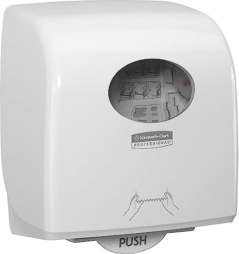 Distributeur d’essuie-mains en rouleaux Slimroll Aquarius 7955 – Blanc, Fixation murale, Compact et hygiénique, Idéal pour sanitaires à fort trafic