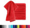 BaSaTex - 10er Pack Seiftücher für Gesichts- & Körperreinigung im Set - Frottee Seiflappen aus weicher Baumwolle in 30x30cm - Waschlappen Öko-Tex Made in Green Zertifiziert - Rot