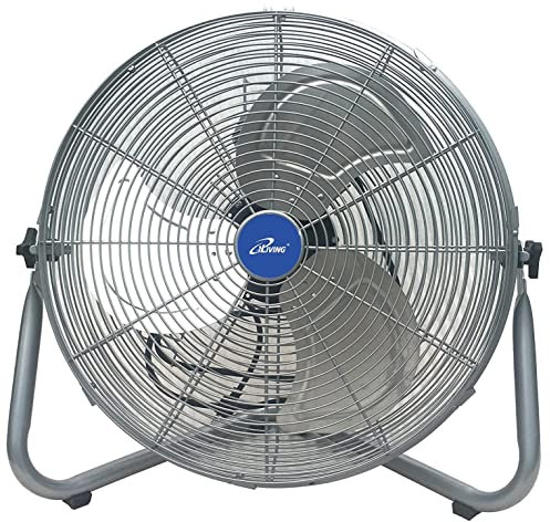 iLIVING ILG8F21 Turbo Ventilatore da pavimento ad alta velocità, 20 / 7500 CFM, argento