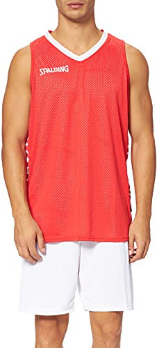 Spalding Herren Shirt Essential Reversible Shirt, Rot/Weiß, XL, 300202503