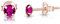 Orecchini Fucsia Donna - Orecchini Punto Luce Oro Rosa - Orecchini Lobo Donna - Orecchini Oro Rosa - Orecchini Piccoli Oro Rosa - Orecchini Colorati - Orecchini Oro Bambina