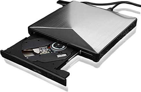 cigemay External Dvd Drive, Usb 3.0 External Portable Computer Dvd Drive, Ultra-Thin DVD/CD Rom Rewriter, Compatible With Desktop PC Windows Xp/ 2003/2000/ Vista/7/8.1/10/Linux/Ios