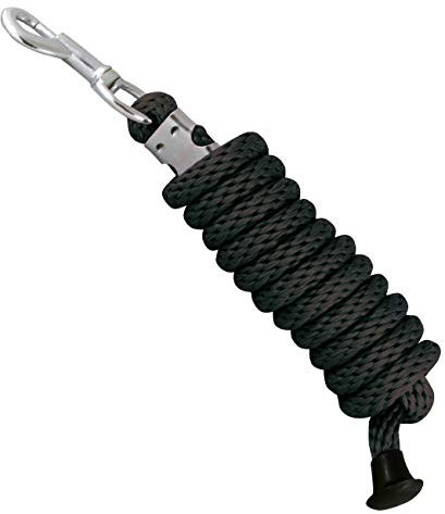 York Führstrick für Pferd Milo Anbindestrick Anbindeseil Führleine Pferdestrick (schwarz)