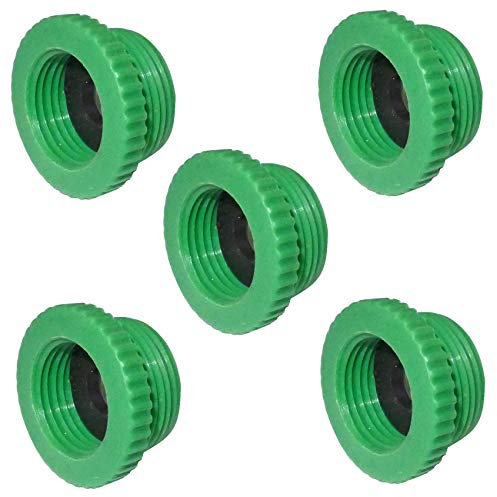 AERZETIX - C54263-5 x Conector adaptador para manguera de jardín - hembra 1/2 a macho 3/4 - plástico