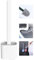 Flache Silikon Toilettenbürste mit Halter, Flaxible Klobürste, Silikon WC-Bürste und Halter Set für Badezimmer