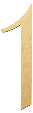 TentHome Hausnummer Messing Türnummer Zahlen selbsklebende Briefkastenzahlen edles 3D Nummer 5cm Gold für Hausschild Türschild Adressschild Wohn- und Briefkastenschilder (1)