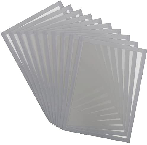 Djois, 195239 - Magnetischer Displayrahmen Magneto Pro, A4, Grau, 10 Stück, Anti-Glare-Oberfläche, 3 Magnetstreifen, Eckig, Hoch-/Querformat, Unverzichtbares Management-Tool