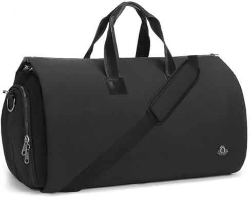 BUG Garment Bags, Convertible Garment Bag mit Schulterriemen, Schuhfach, Handgepäck-Reisetasche, 2-in-1-Garment-Duffle-Bag für Männer und Frauen, Weekender-Bag (Extra Large Dark Black)