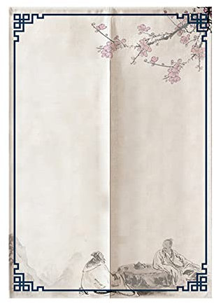 Oduo Giapponese Noren Tenda per Porta in Lino, Stampa Paesaggio Divisorie Lunga Tappezzeria Giapponese della Porta Tenda per la Decorazione Porta Finestra Cucina (Gli antichi,85x90cm)