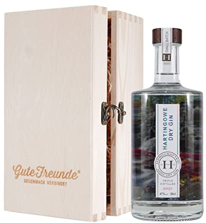 Hartingowe Dry Gin mit Geschenk-Holzkiste