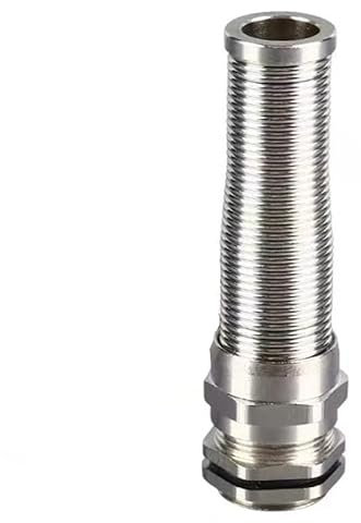 M10 Gewinde Frühling Kabelverschraubung für Verbinden 3mm-6.5mm Draht, Edelstahl Kabeldurchführung Anti-Biegen Elektrisch Leitungsverbinder mit Kontermutter