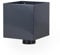 Wasserbox Anthrazitgrau RAL 7016 200x200 Ausgang Ø 80 oder 100 mm mit Gitter (Ausgang Ø 100)
