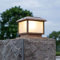 WFZRXFC LED Outdoor Garden wasserdichte Säulenpfostenleuchte Aluminiumguss-Solarleuchten Helle traditionelle Klassische Glasvilla-Veranda-Dekor-E27-Säulenlampe