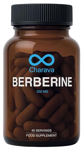 Berberine Supplement 500mg High Strength Vegan Capsules x 60 – Super Antioxidant for Immunity – Blood Sugar & Cholesterol Control – Daily Natural Supplement – Supports Metabolism & Weight Loss
