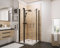 Schulte cabine de douche accès d'angle droit 100 x 100 x 192 cm, 2 portes de douche battantes, noir, verre de sécurité 5 mm transparent antical, plage de réglage 98.5-100.3 cm, largeur d'accès 69 cm