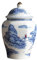 Baoblaze Keramik-Teedose, mit Deckel, blau-weißes Porzellan, Moderne Chinoiserie-Ornamente, Porzellandosen, Behälter für die dekorative Aufbewahrung auf der, Stil A