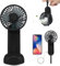 Kizozo USB Handventilator, USB Ventilator mini mit Powerbank 5000mAh, wiederaufladbar Ventilator klein, 4 Stufen Wind, 4-16 Stunden Kühlzeit für Büro, Reise, Outdoor