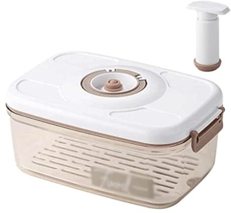 LIOONS Classic Bread Box, Bread Storage Fruit Bread Removable Vacuum Sealed Box With Pump Bread Holder Multifunctional Bread Bin