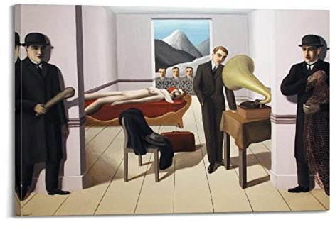 JAHER Menaced Assassin von Rene Magritte Art Poster, Wandkunst, Bild, zum Aufhängen, Fotodekoration, Heimkunstwerke, 30 x 45 cm