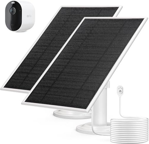 6 V 4,5 W Solarpanel-Ladegerät für Arlo Pro 3/Pro 4/Arlo Pro 5S/Arlo Ultra/Ultra 2/Arlo Go 2, IP 65 wasserdicht für kontinuierliche Stromversorgung am magnetischen Luftanschluss-Port