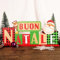 GEBETTER Italienisch Schriftzug Buon Natale Aufsteller 30 * 13.4cm Holz mit Spruch Deko Geschenk Geschenkideen für Weihnachten Holzdeko Weihnachtsdekoration