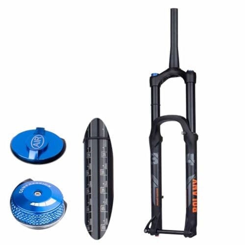 TS TAC-SKY Bicycle Rebound Adjustment Suspension 175mm Travel MTB Fork Bike Suspension Fork XC DH AM Down Hill Thru Axle Boost Fork (Color : Black 27.5 Tapered Manual)